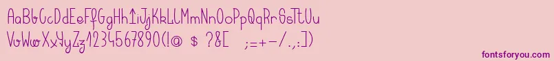 Keralaquestフォントについての詳細 フォントKeralaquest – ピンクの背景に紫のフォント