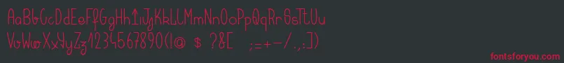Keralaquest Font – Red Fonts on Black Background