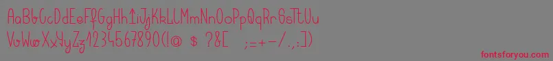 Keralaquest Font – Red Fonts on Gray Background