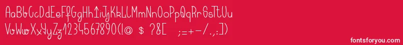 Keralaquest Font – White Fonts on Red Background