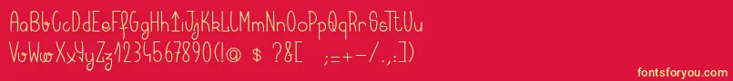 Keralaquest Font – Yellow Fonts on Red Background