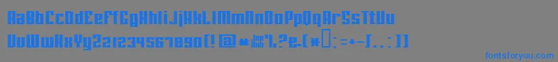 Joebobstraight-Schriftart – Blaue Schriften auf grauem Hintergrund