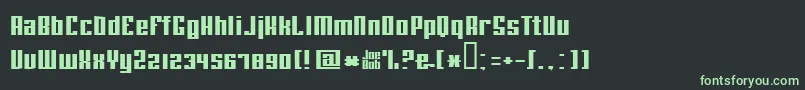 Fonte Joebobstraight – fontes verdes em um fundo preto