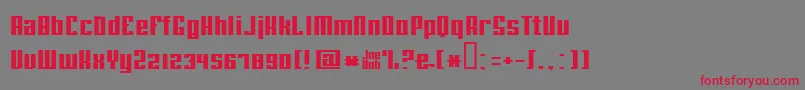 Joebobstraight-Schriftart – Rote Schriften auf grauem Hintergrund