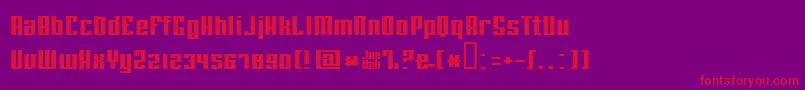 Joebobstraight Font – Red Fonts on Purple Background