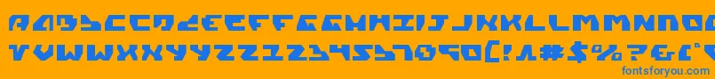 Gyrv2 Font – Blue Fonts on Orange Background