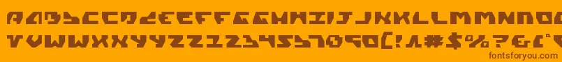 Gyrv2 Font – Brown Fonts on Orange Background