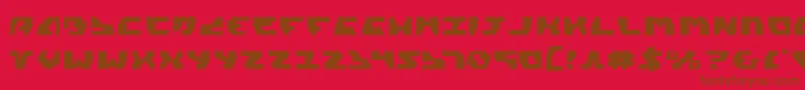 Gyrv2 Font – Brown Fonts on Red Background