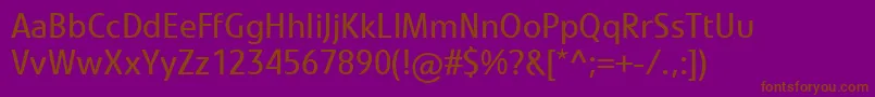 LinotypevetoRegular Font – Brown Fonts on Purple Background