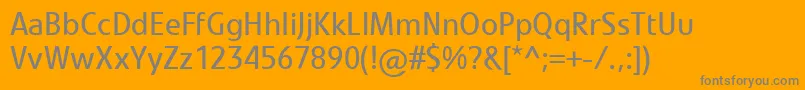 フォントLinotypevetoRegular – オレンジの背景に灰色の文字