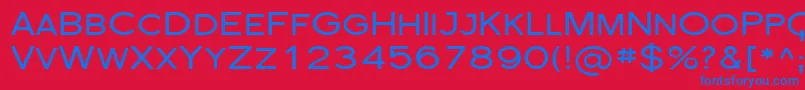フォントFlorsn29 – 赤い背景に青い文字
