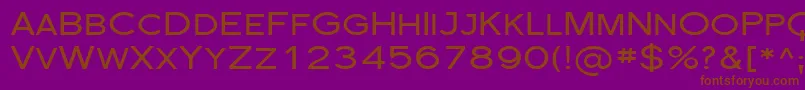 フォントFlorsn29 – 紫色の背景に茶色のフォント