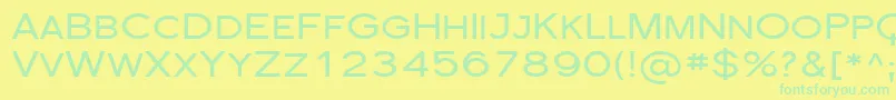フォントFlorsn29 – 黄色い背景に緑の文字