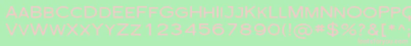 フォントFlorsn29 – 緑の背景にピンクのフォント