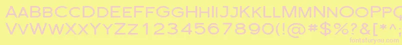 Florsn29-fontti – vaaleanpunaiset fontit keltaisella taustalla