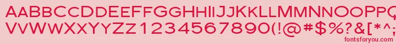 フォントFlorsn29 – ピンクの背景に赤い文字