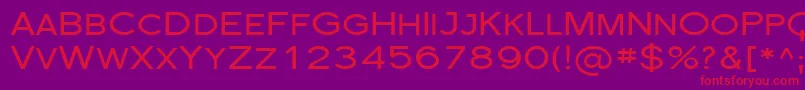 Florsn29-fontti – punaiset fontit violetilla taustalla