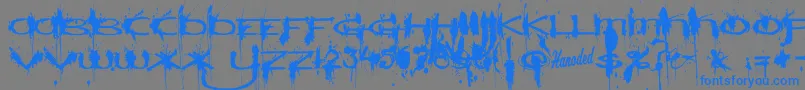 WindshieldmassacreCondensed Font – Blue Fonts on Gray Background