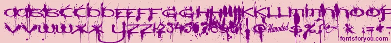 WindshieldmassacreCondensed-Schriftart – Violette Schriften auf rosa Hintergrund