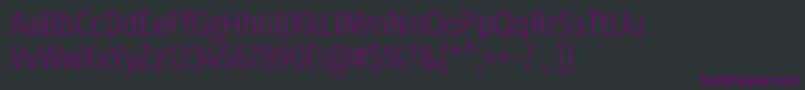 Шрифт FirasanscondensedExtralight – фиолетовые шрифты на чёрном фоне