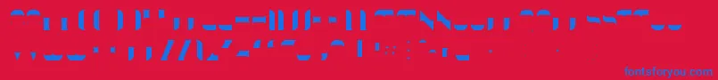 KraitFill Font – Blue Fonts on Red Background