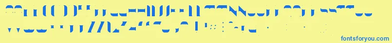 KraitFill Font – Blue Fonts on Yellow Background