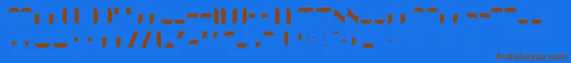 KraitFill Font – Brown Fonts on Blue Background