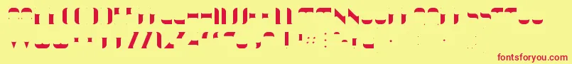 KraitFill Font – Red Fonts on Yellow Background