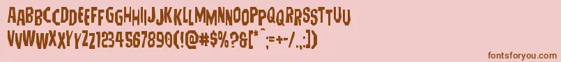 fuente Hitchblockstag – Fuentes Marrones Sobre Fondo Rosa