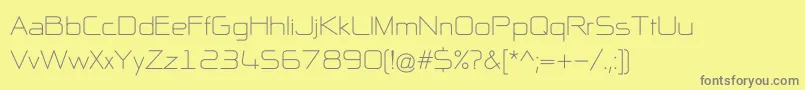 NpNaipolAllInOne-Schriftart – Graue Schriften auf gelbem Hintergrund