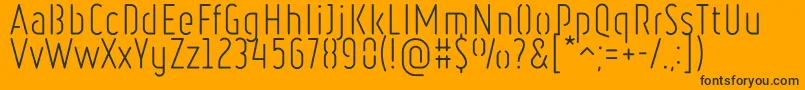 RulerStencilLight Font – Black Fonts on Orange Background