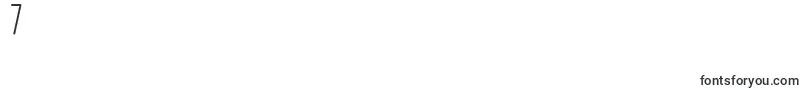 RulerStencilLight Font – Fonts for Digit 7