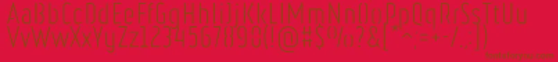 RulerStencilLight Font – Brown Fonts on Red Background