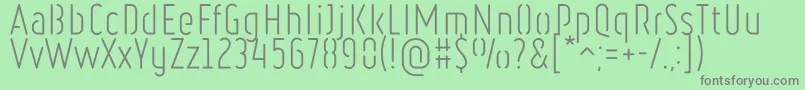 RulerStencilLight Font – Gray Fonts on Green Background
