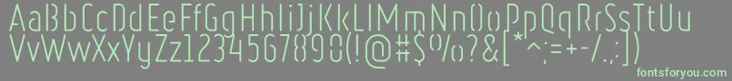 RulerStencilLight Font – Green Fonts on Gray Background