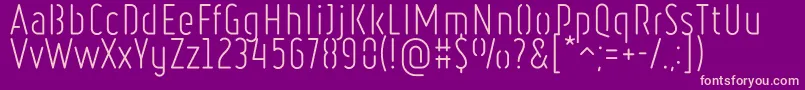 RulerStencilLight Font – Pink Fonts on Purple Background