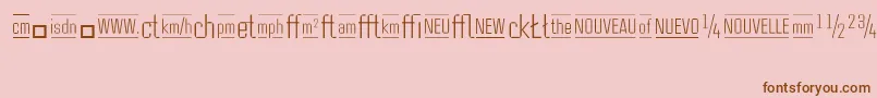 CasestudynooneLtLightAlternate-Schriftart – Braune Schriften auf rosa Hintergrund