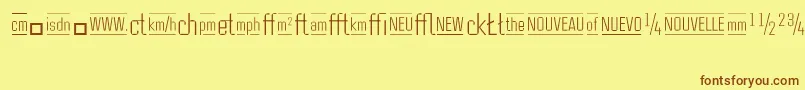 CasestudynooneLtLightAlternate Font – Brown Fonts on Yellow Background