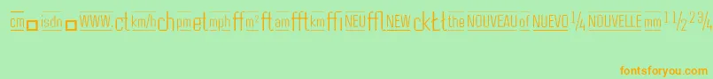CasestudynooneLtLightAlternate Font – Orange Fonts on Green Background