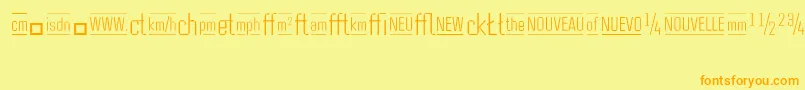 CasestudynooneLtLightAlternate Font – Orange Fonts on Yellow Background