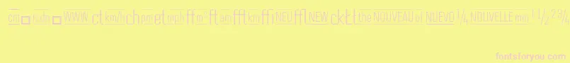 CasestudynooneLtLightAlternate Font – Pink Fonts on Yellow Background