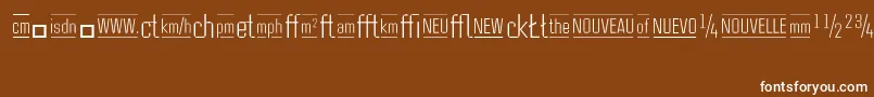 フォントCasestudynooneLtLightAlternate – 茶色の背景に白い文字