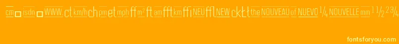 CasestudynooneLtLightAlternate Font – Yellow Fonts on Orange Background