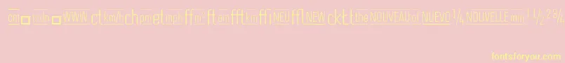 CasestudynooneLtLightAlternate-Schriftart – Gelbe Schriften auf rosa Hintergrund