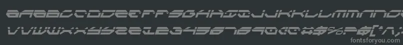 フォントTaskforceLaserCondital – 黒い背景に灰色の文字