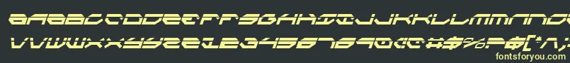 フォントTaskforceLaserCondital – 黒い背景に黄色の文字