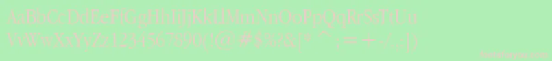 AppleGaramondLight Font – Pink Fonts on Green Background
