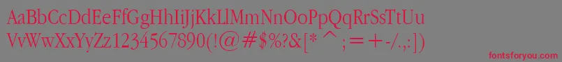 AppleGaramondLight Font – Red Fonts on Gray Background