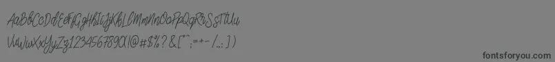 フォントSlainteScriptDemo – 黒い文字の灰色の背景