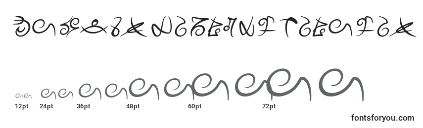 Größen der Schriftart MageScriptBoldItalic